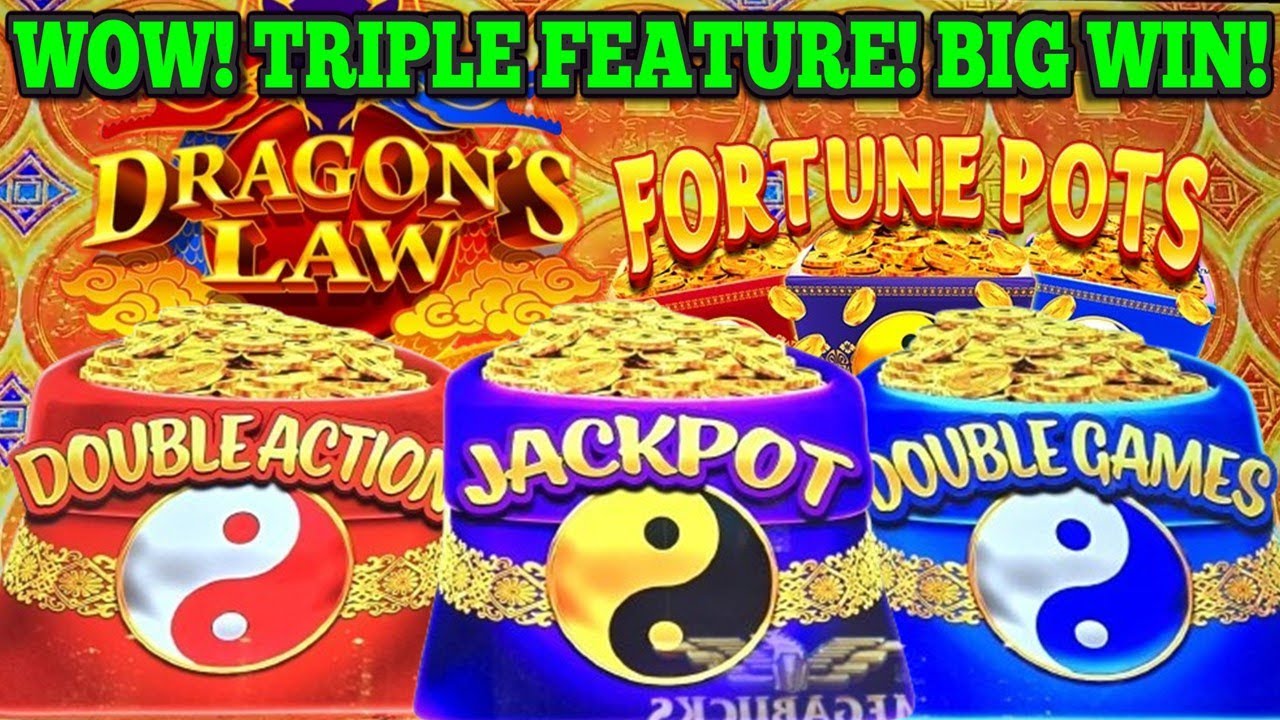 КРУПНЫЙ ВЫИГРЫШ! ТРОЙНОЙ ВЫИГРЫШ В СЛОТАХ DRAGON'S LAW FORTUNE POTS и Huff N Even More Puff | Игр...