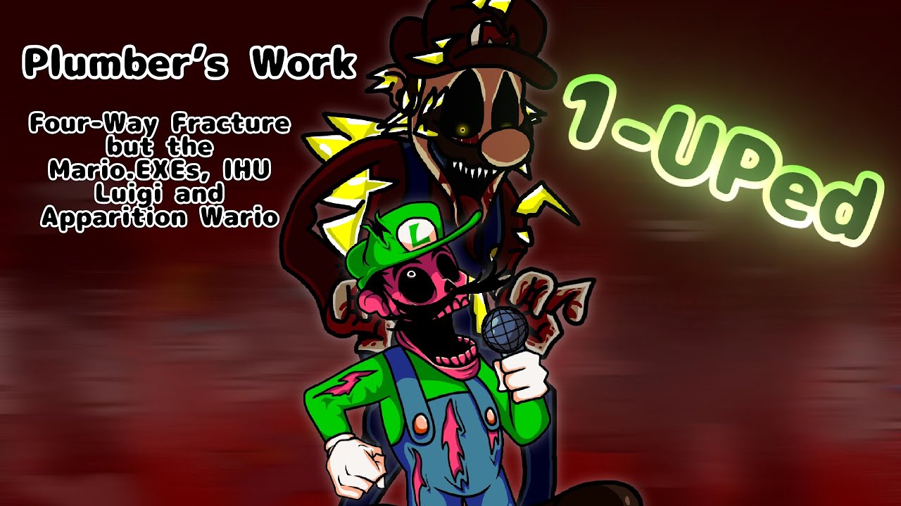 Plumber’s Work 1-uped (Four-way Fracture but the Mario.EXEs, IHU Luigi and Apparition Wario)