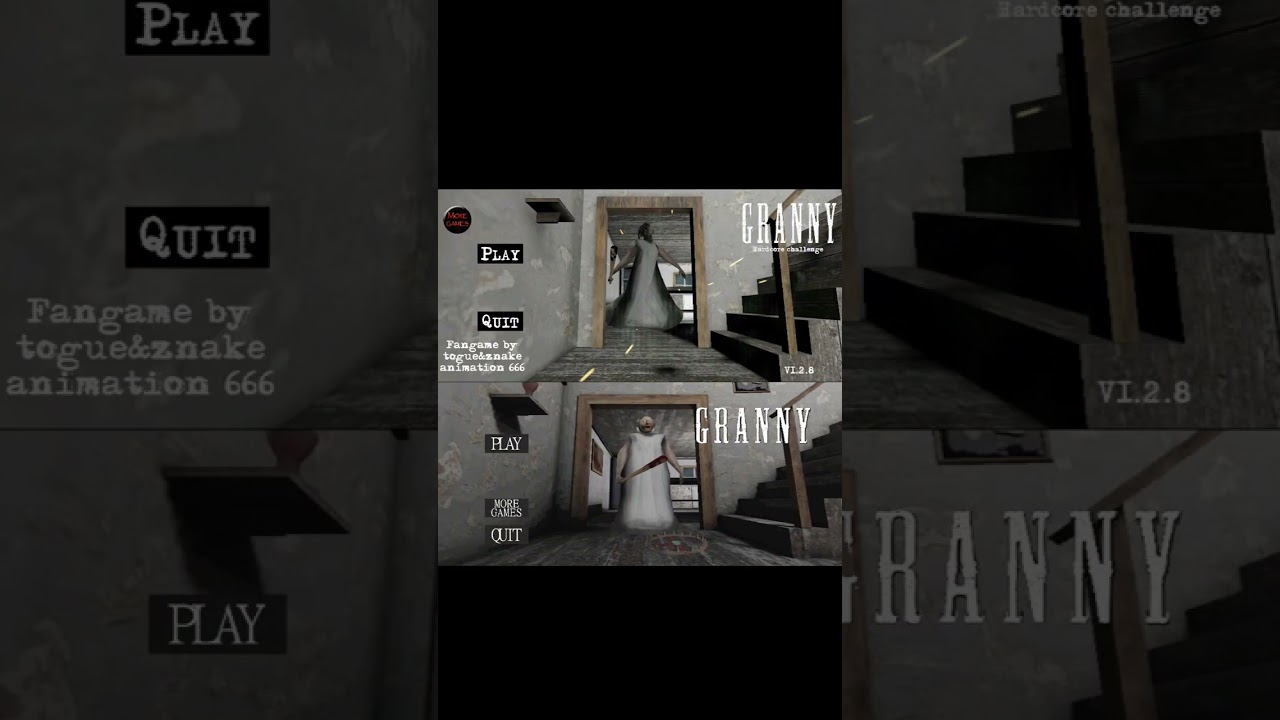Granny's Trap Mines In Granny Hardcore Challenge Vs Granny's Bear Trap In Granny Main Menu #shorts