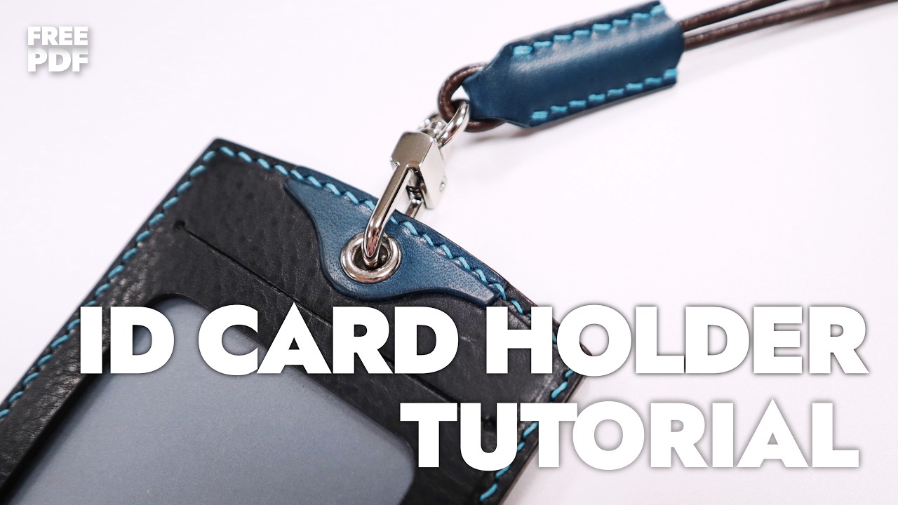 Making a ID card holder 아이디카드홀더 만들기 Leather Craft PDF 가죽공예패턴