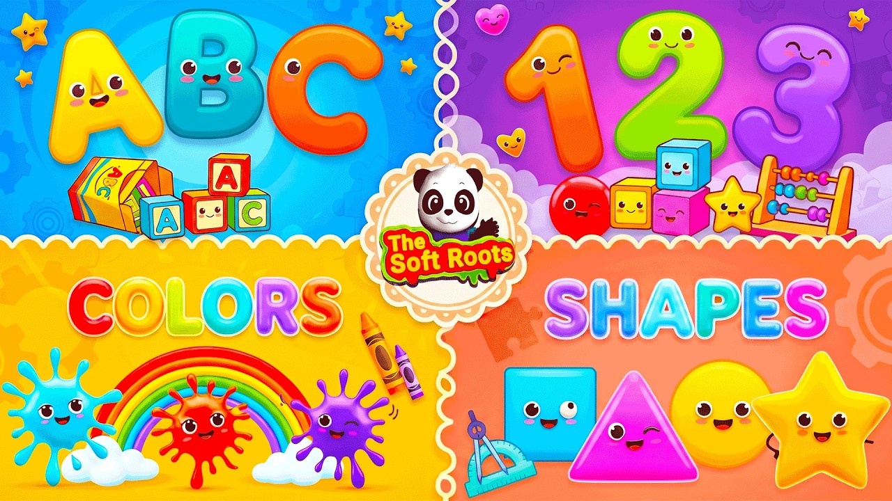Preschool Learning activities for 3 year olds at home | Learn ABC Phonics Shapes Numbers Colors 🌈