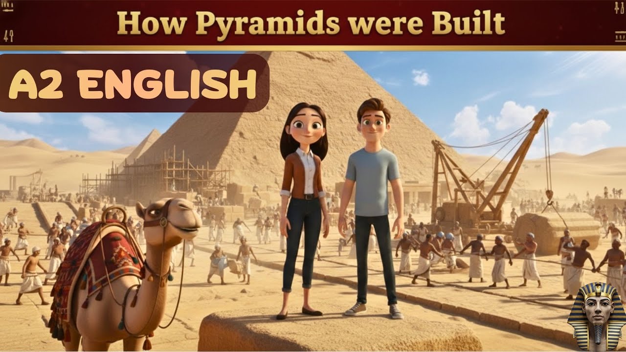 How were the Pyramids built?  Learn English with Alex & Maya | Daily English Studio | Level A2 - B1