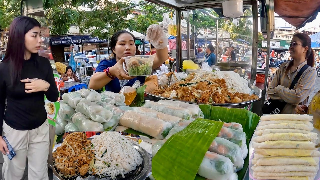 Best! CAMBODIAN STREET FOOD Walking Tour @ Toul Tom Poung Market 2026