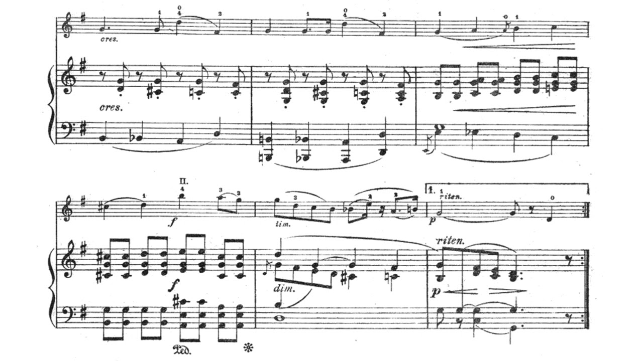 Elgar: Idylle for violin and piano, Op. 4 No. 1 (1884) with score