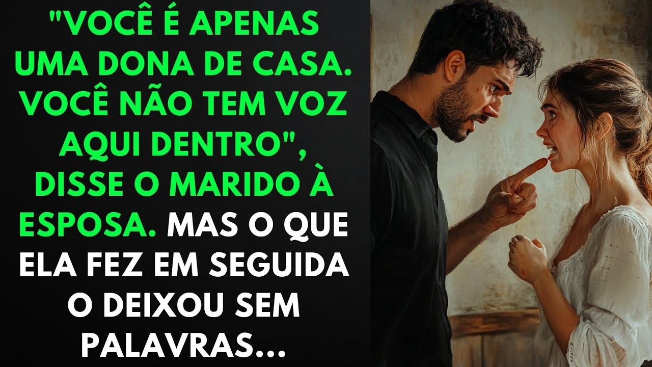 Você é só uma Dona de Casa , Disse o Marido  Mas ela o Surpreendeu!