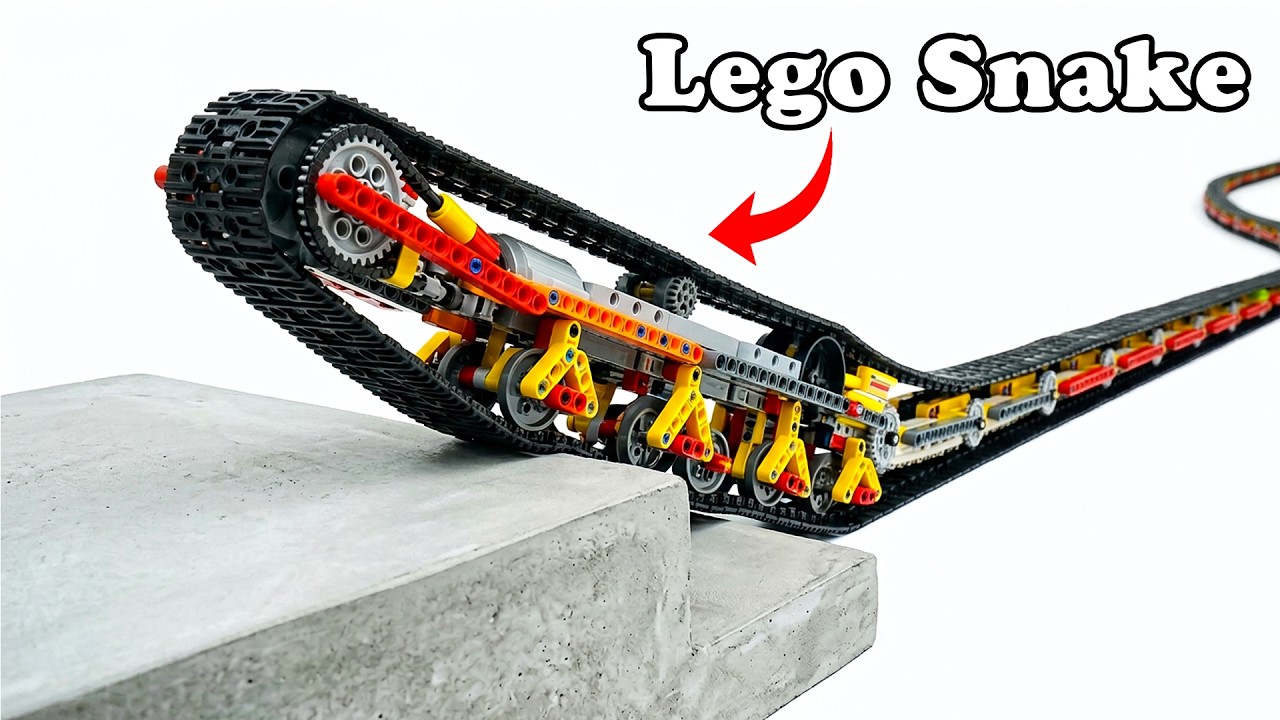 Testing a Flexible LEGO Snake Vehicle Over Obstacles | Smart Lego