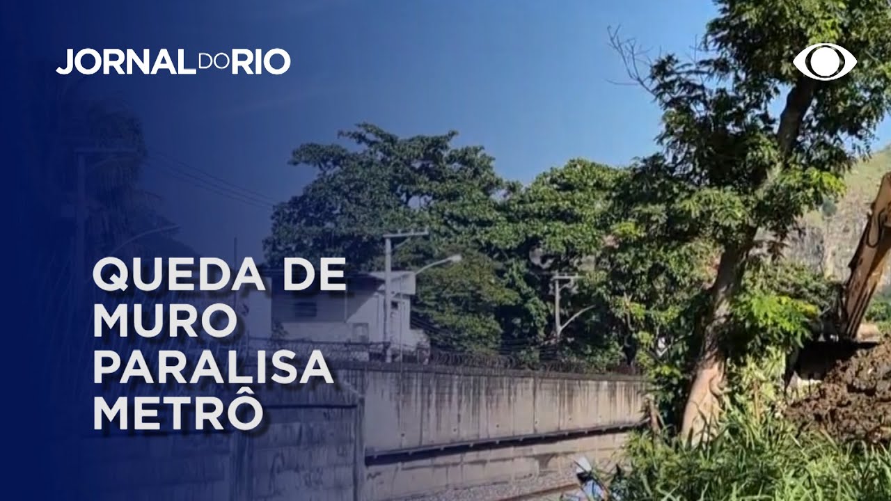 Linha 2 do Metrô fica paralisada por 4h após queda de muro
