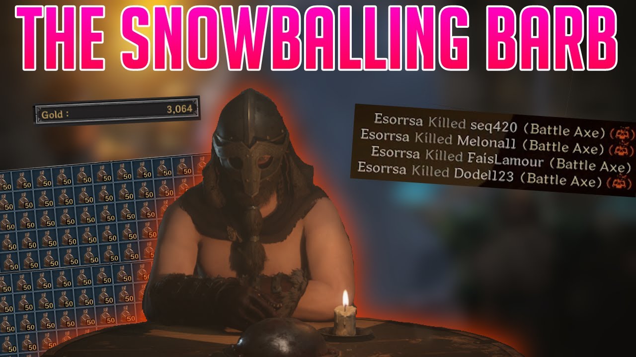 SNOWBALLING Deathless BARBARIAN - Dark and Darker