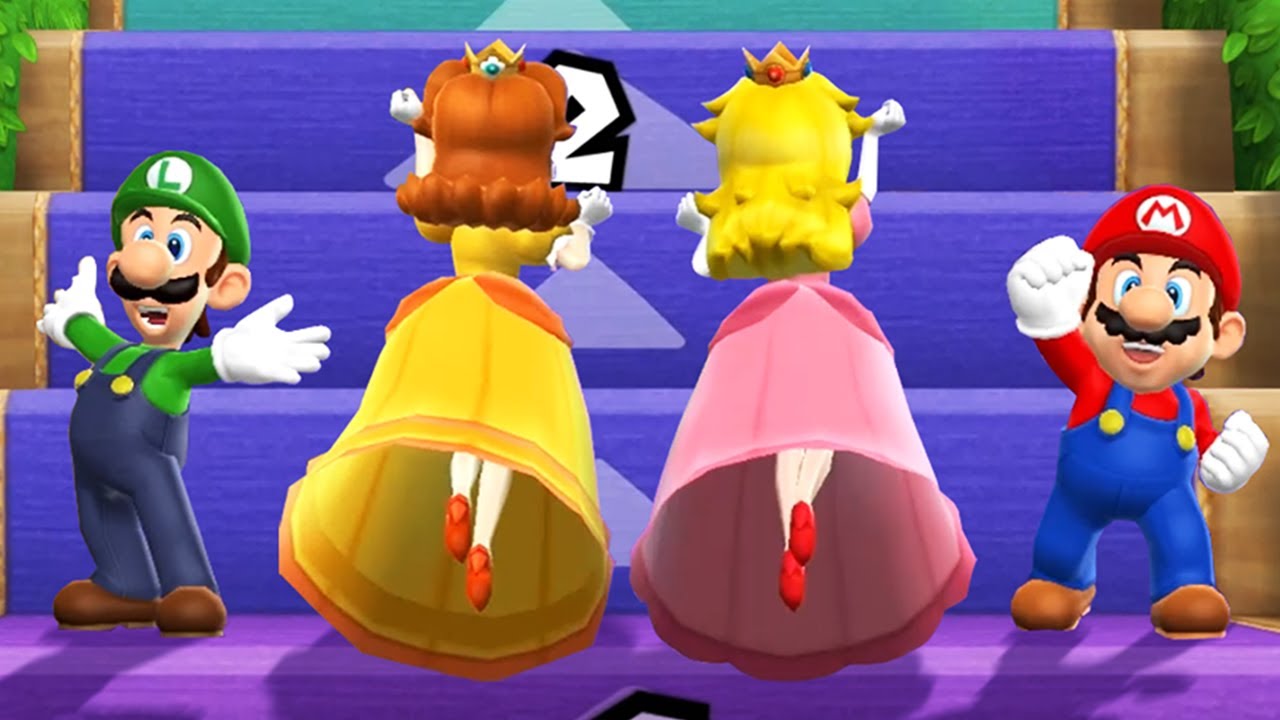 Mario Party 9 Minigames - Mario Vs Peach Vs Daisy Vs Luigi (Master Difficulty)