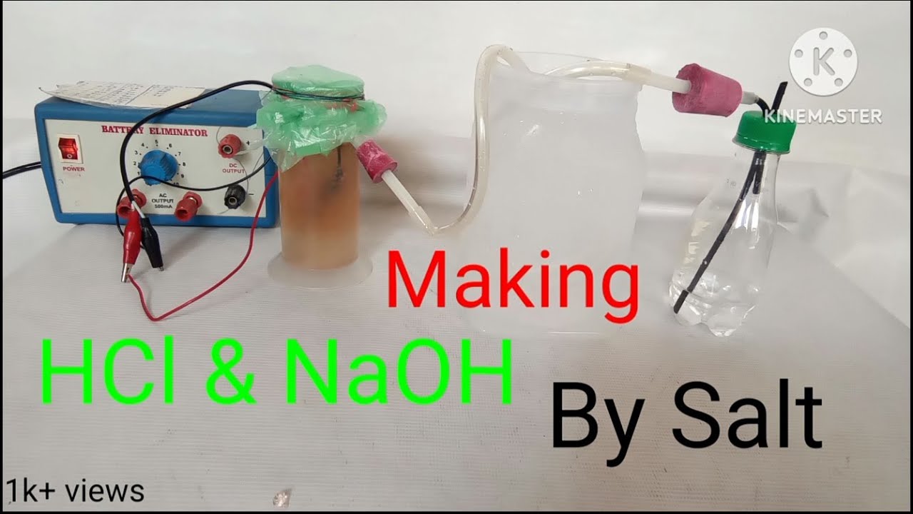 How to make HCl and NaOH at Home by using Salt | Making HCl & NaOH at home|#chemicals#salt#trending