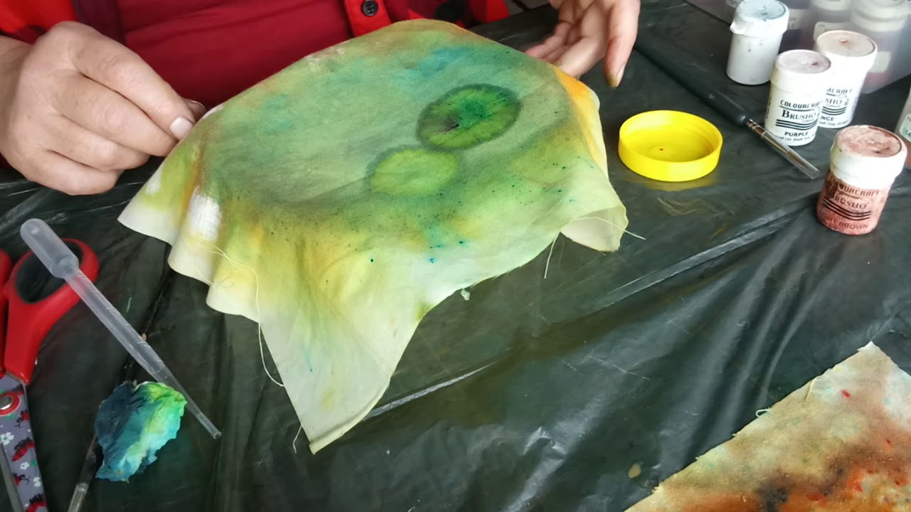 Brusho Inks on Fabric