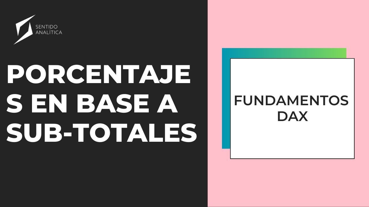Porcentajes en base a totales parciales en DAX