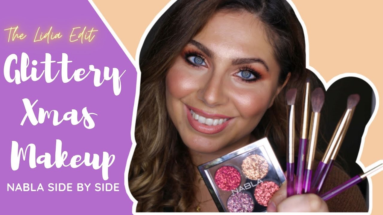 XMAS MAKE UP TUTORIAL | NABLA AMETHYST BRUSH SET & RUBY LIGHTS PALETTE
