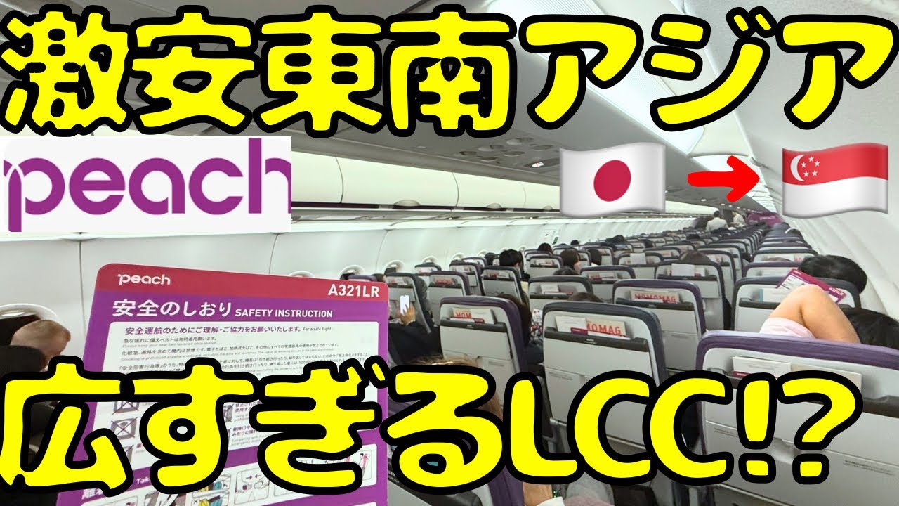 【初便㊗️】快適すぎ！？peach最新機材で大阪🇯🇵&rarr;シンガポール🇸🇬に向かうとこうなります。