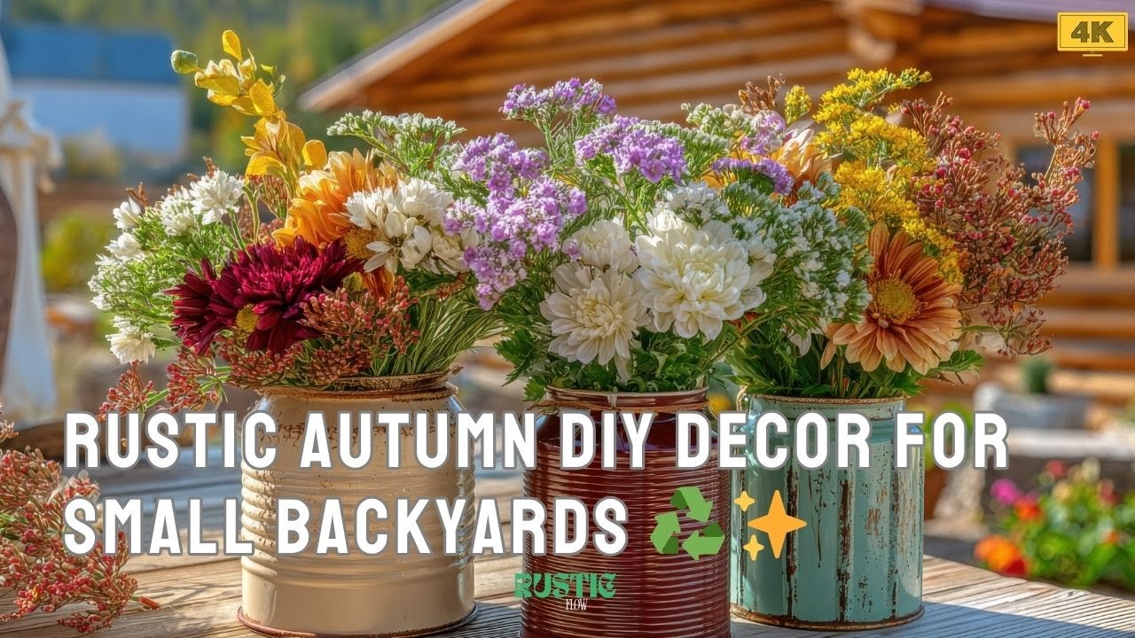 Rustic Autumn DIY Decor for Small Backyards