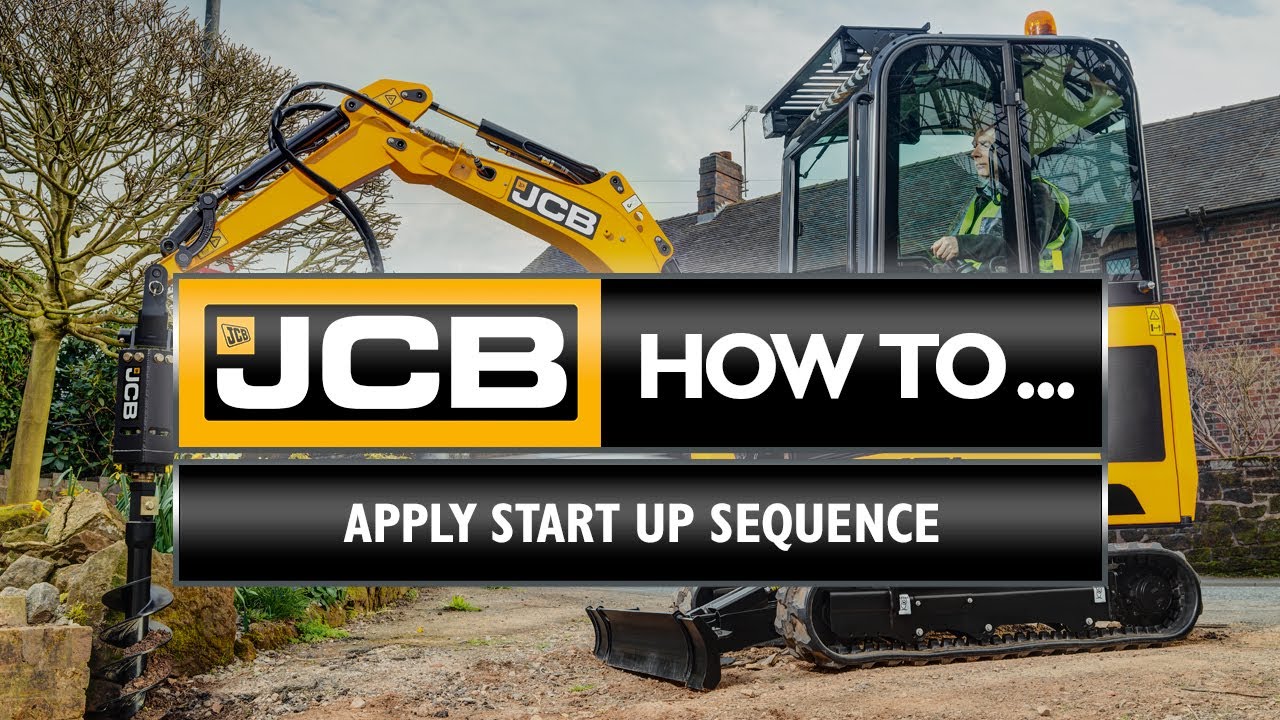 How to start a JCB 1-2 tonne mini excavator