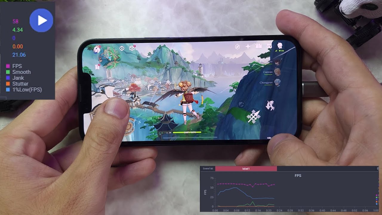 iPhone 14 Genshin Impact Gaming test Max Setting | Apple A15 Bionic