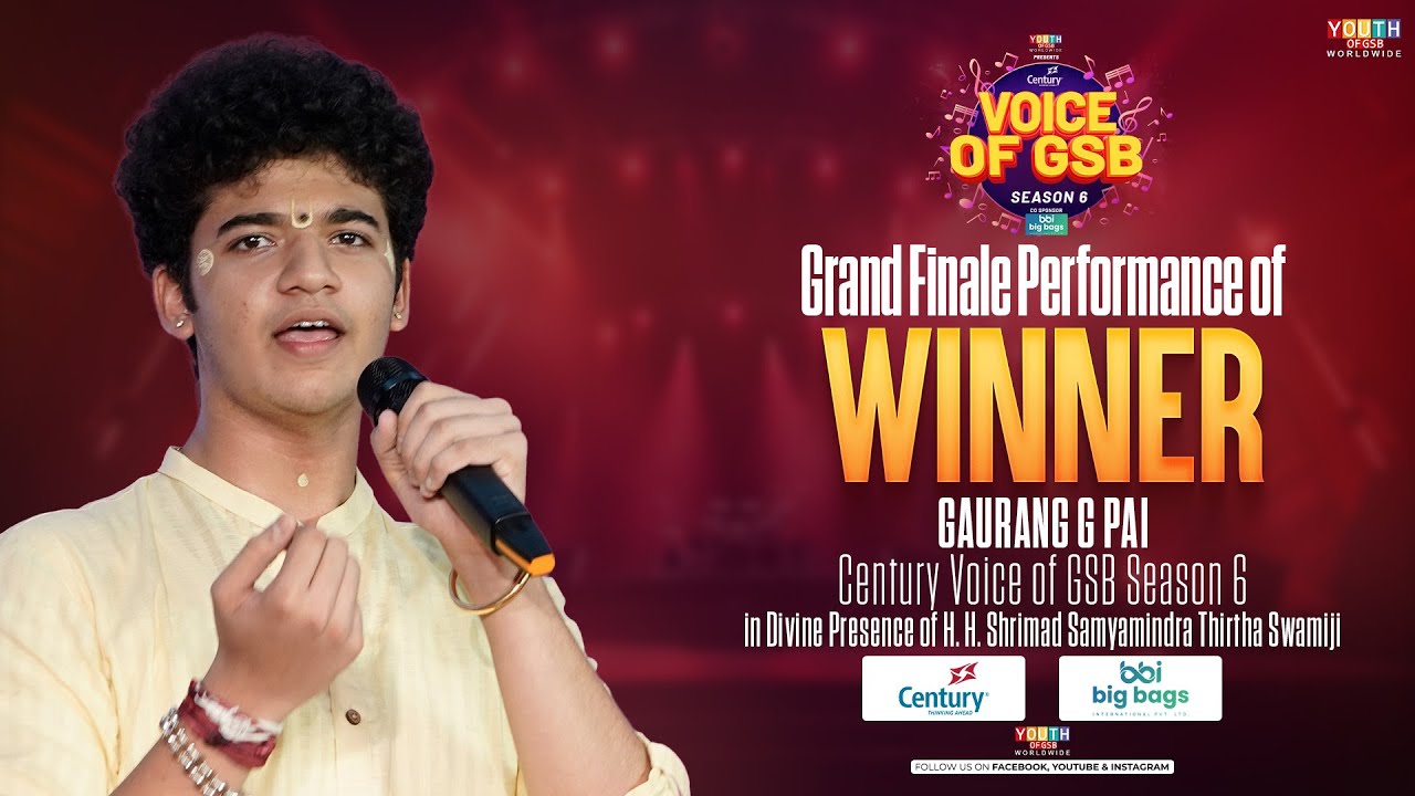 Grand Finale Performance of Winner Gaurang G Pai | Century Voice of GSB Season 6