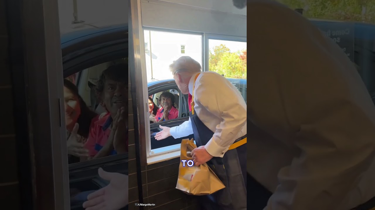 Donald Trump is LOVIN' his new job at McDonald's... 🤣
