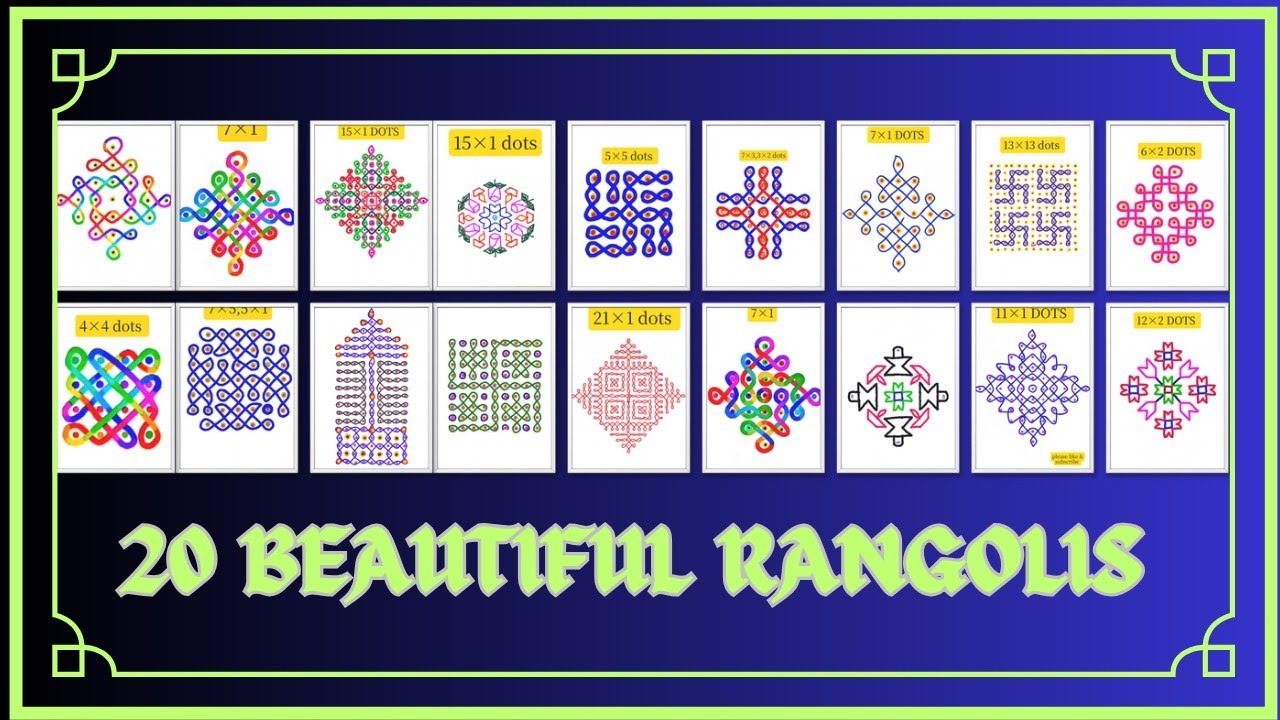 20 ఈజీ& సింపుల్ వాకిలి ముగ్గులు|TheminuteART|#rangoli #muggulu #kolam 