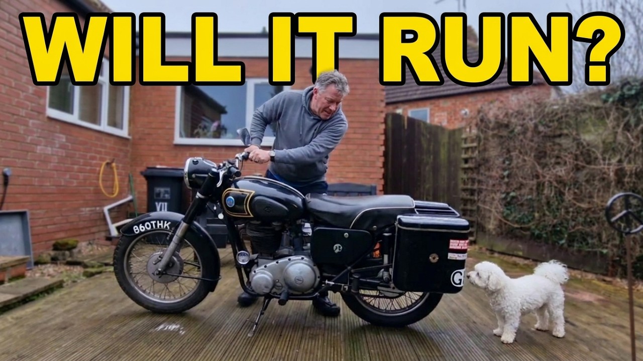 Classic Motorcycle AJS 18. 500cc single. Can I start it? Does the dog help?