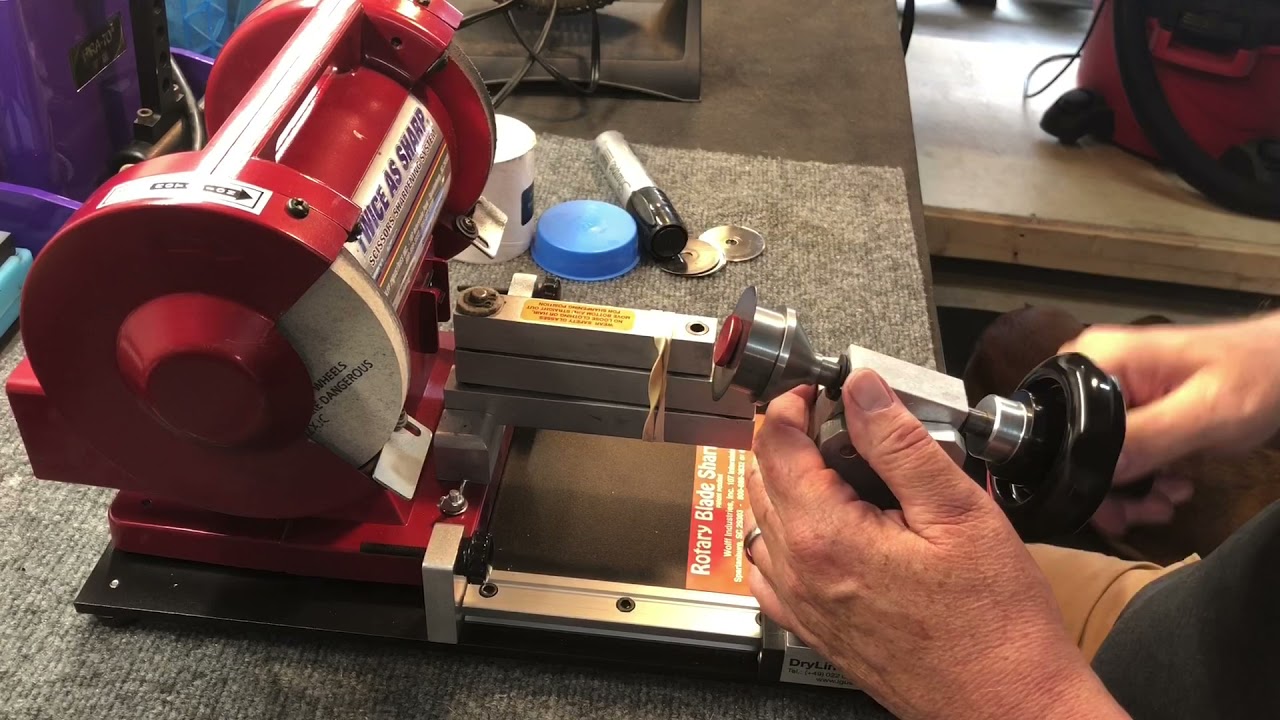 Rotary Blade sharpening on the Twice As Sharp