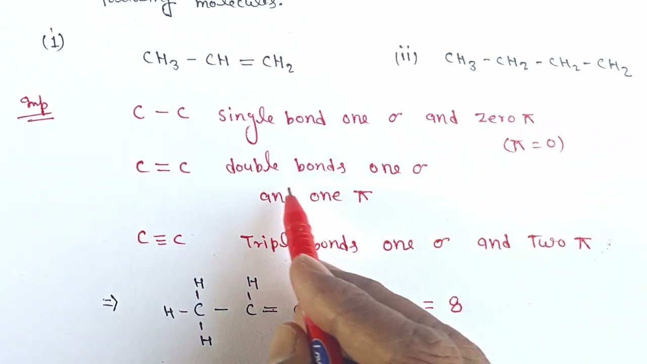 Number of sigma and pie bonds ll class 12th chemistry 🔥🔥