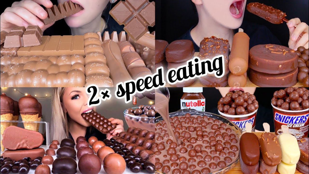 2× Speed Chocolate ASMR 🍫 The Most Satisfying Crunch Ever