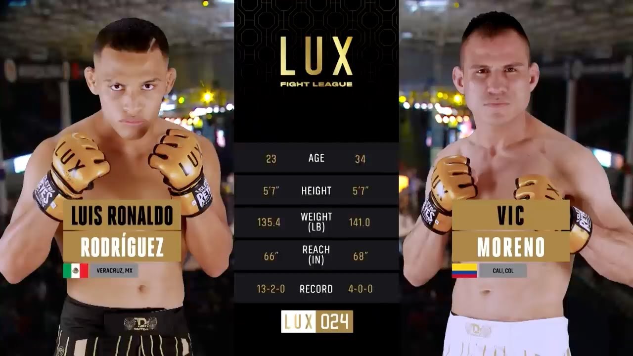 Espectacular Victoria de Luis 'Lazy Boy' Rodríguez sobre Vic Moreno en Lux Fight League