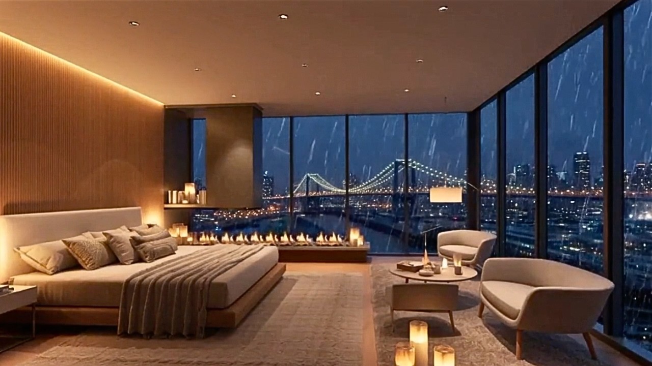 Rainy Night in a San Francisco Penthouse | Luxury Sleep Ambience