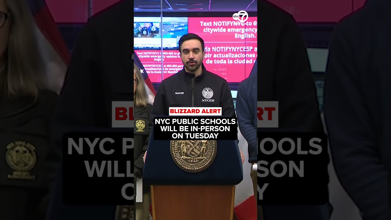 Blizzard alert: NYC Mayor Zohran Mamdani announces school will be in-person Tuesday