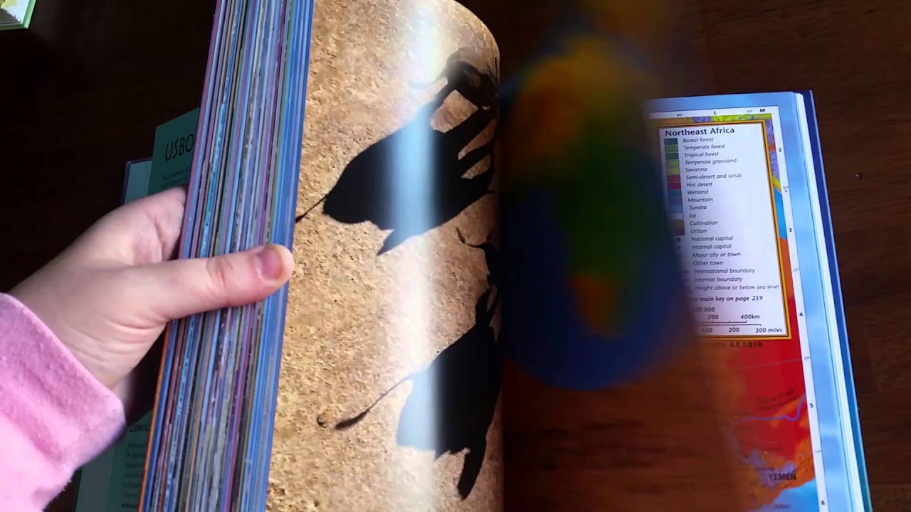 Usborne Geography Encyclopedia w/ Complete World Atlas (Paperback and Hardcover Comparison)