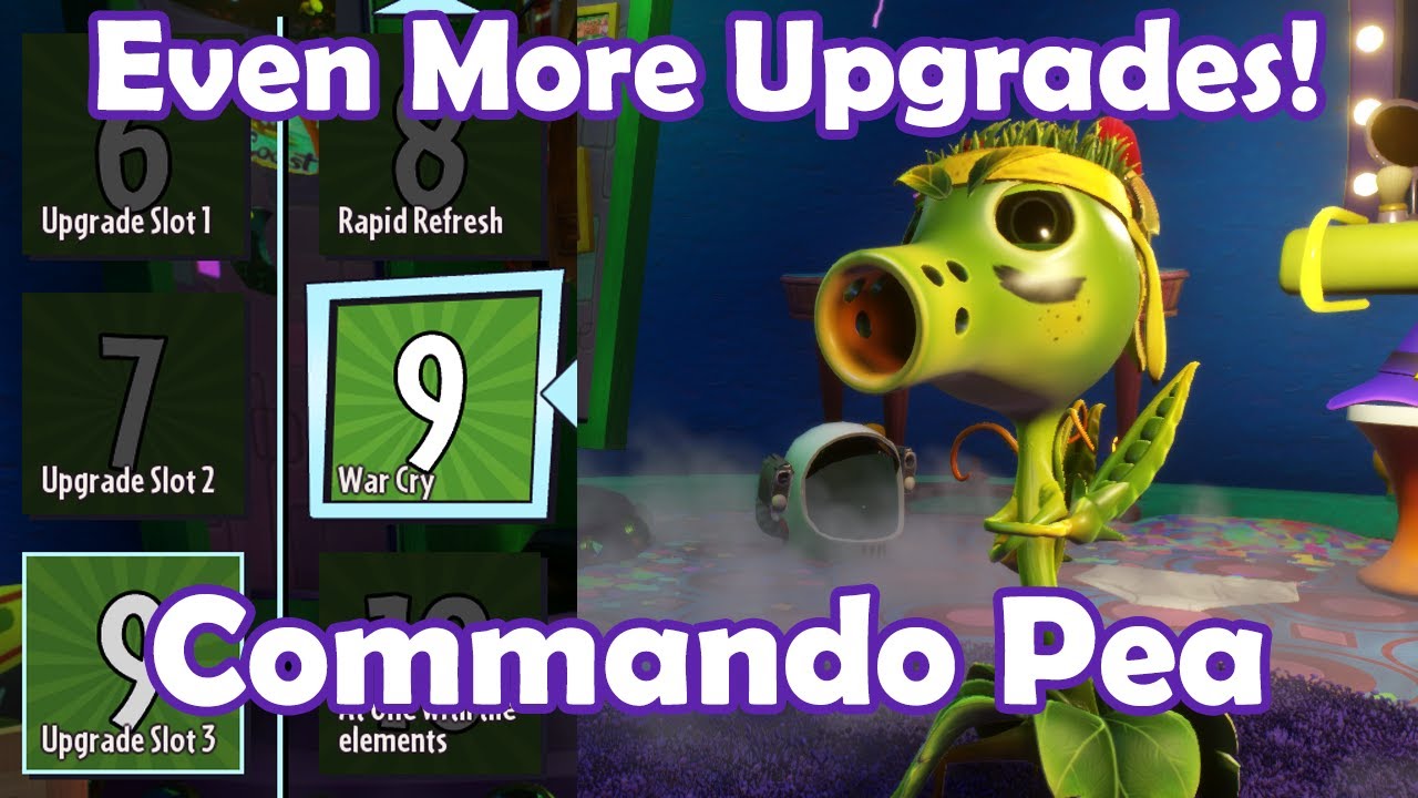 EVEN MORE Upgrades: Commando Pea - Loads of Variants PvZ Gw2 Mod