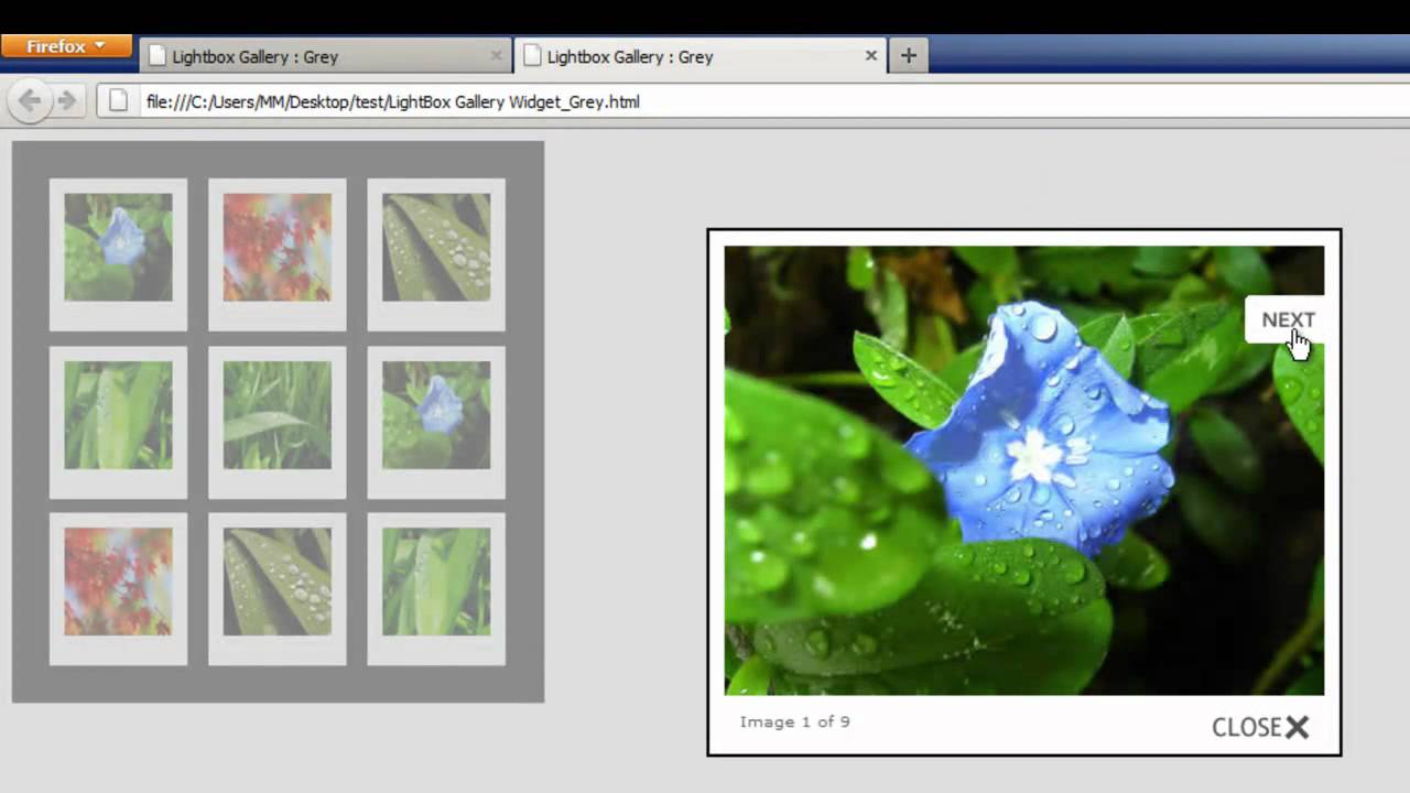 Dreamweaver CS 5 Tutorial- Lightbox Image Gallery using Widget Browser and CSS