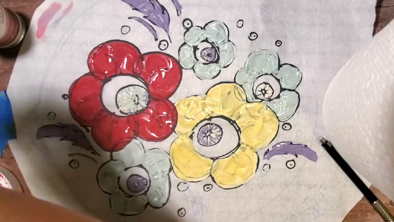 Ceramic Slip Transfer Technique. Sped Up Art Process Attempt.