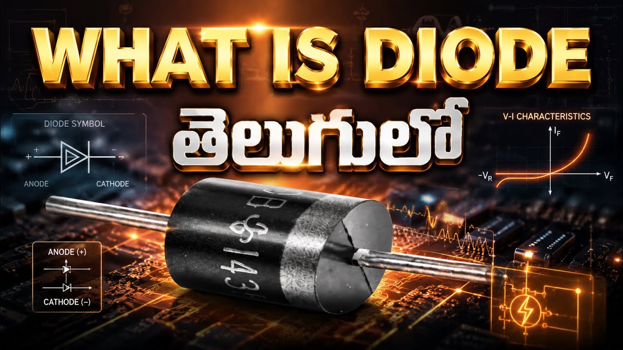 What is Diode in Telugu  Diode Working and Types #