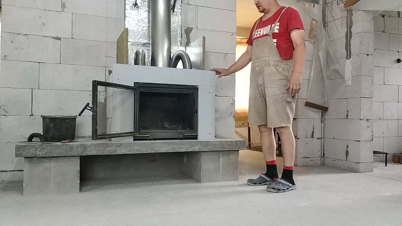 камин kawmet w17 монтаж часть 2