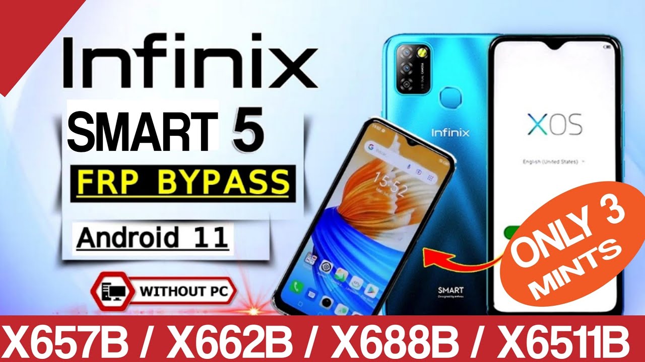 Infinix smart 5 X657b frp bypass android 11 / X657B google account Remove / Finally Without Pc 🔥2024