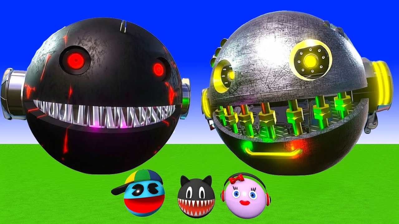 MS PACMAN & NEW RED PACMAN VS TWO YELLOW MONSTER PACMAN FIGHTING IN POKEMON #2026