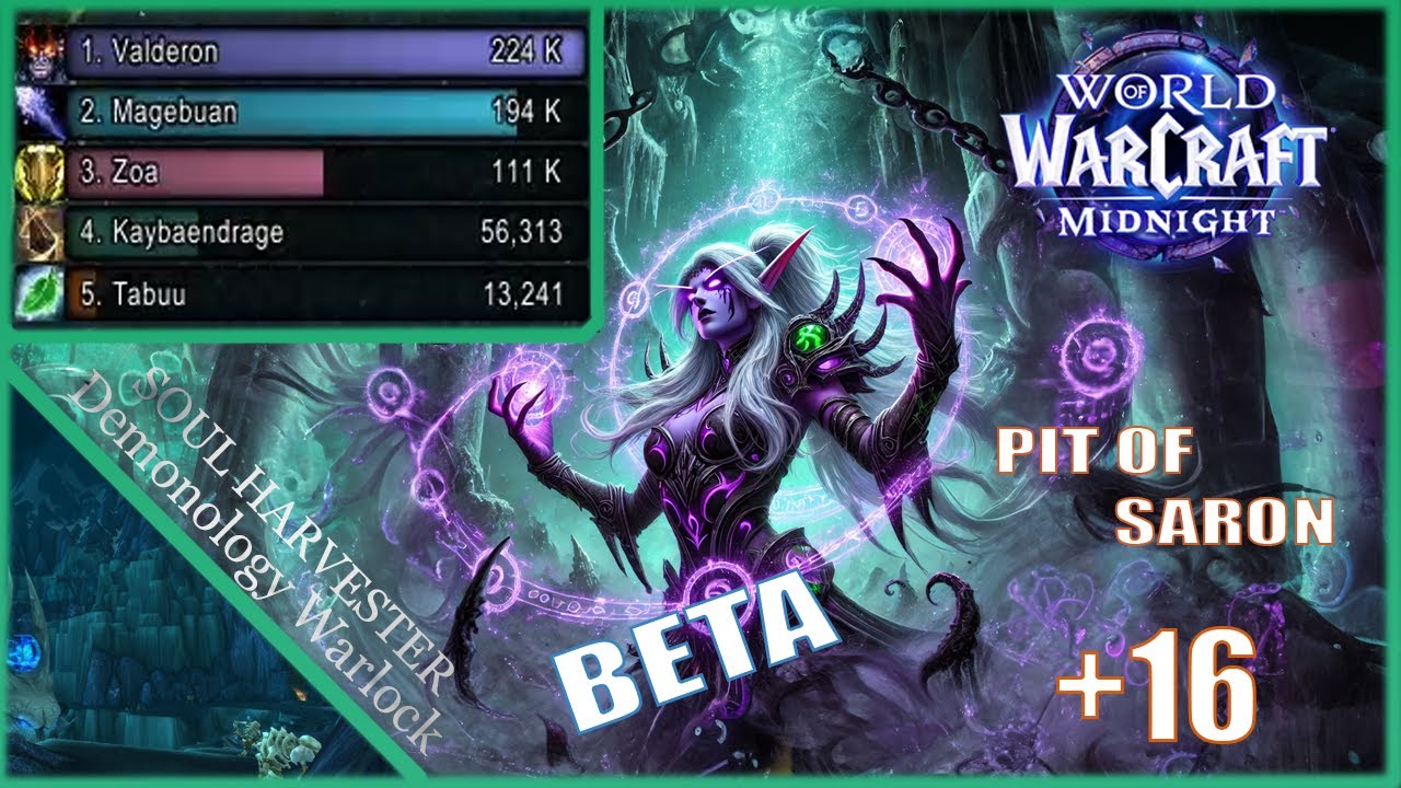 Pit of Saron +16 | Demonology Warlock | Midnight Beta