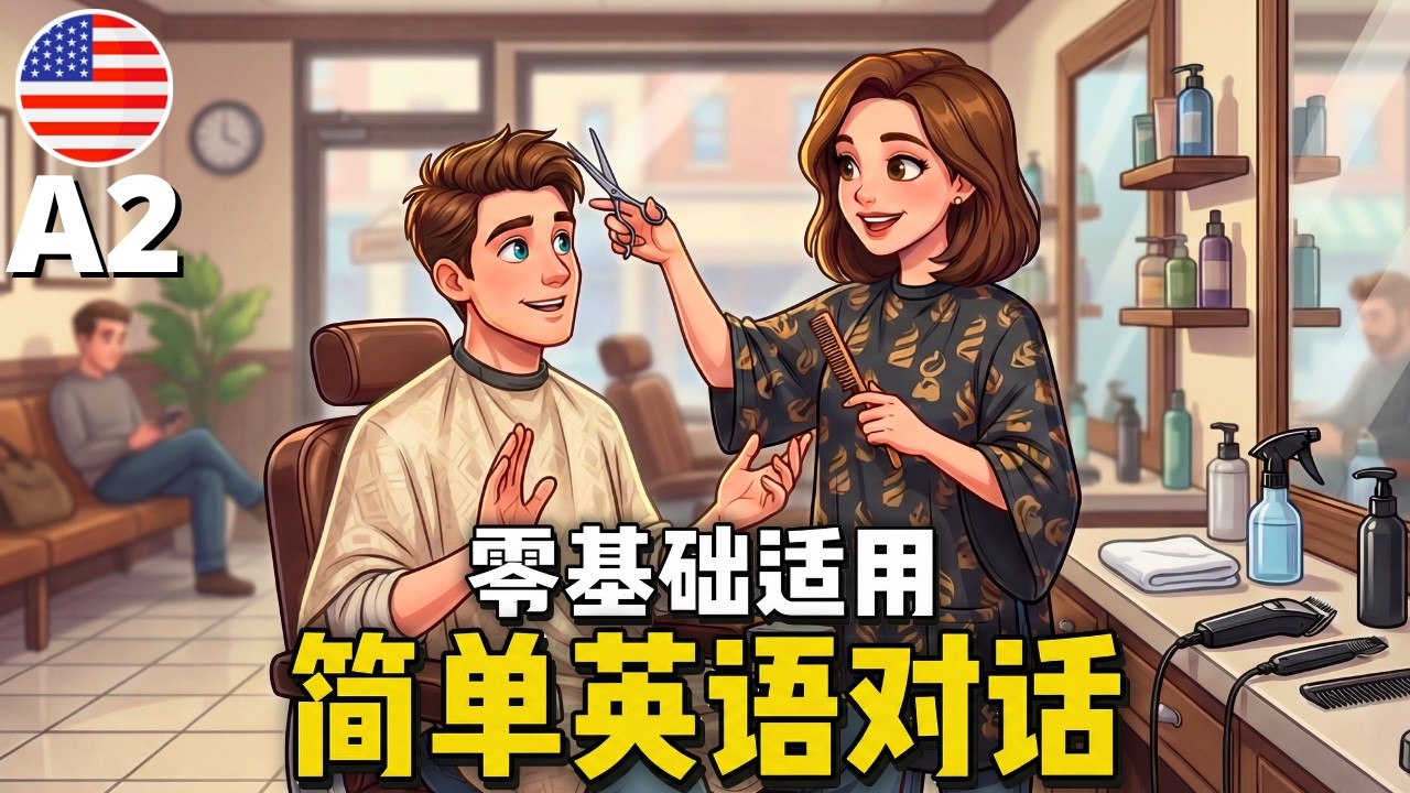 通过简单对话轻松听懂英语 ✅《理发店剪发》
