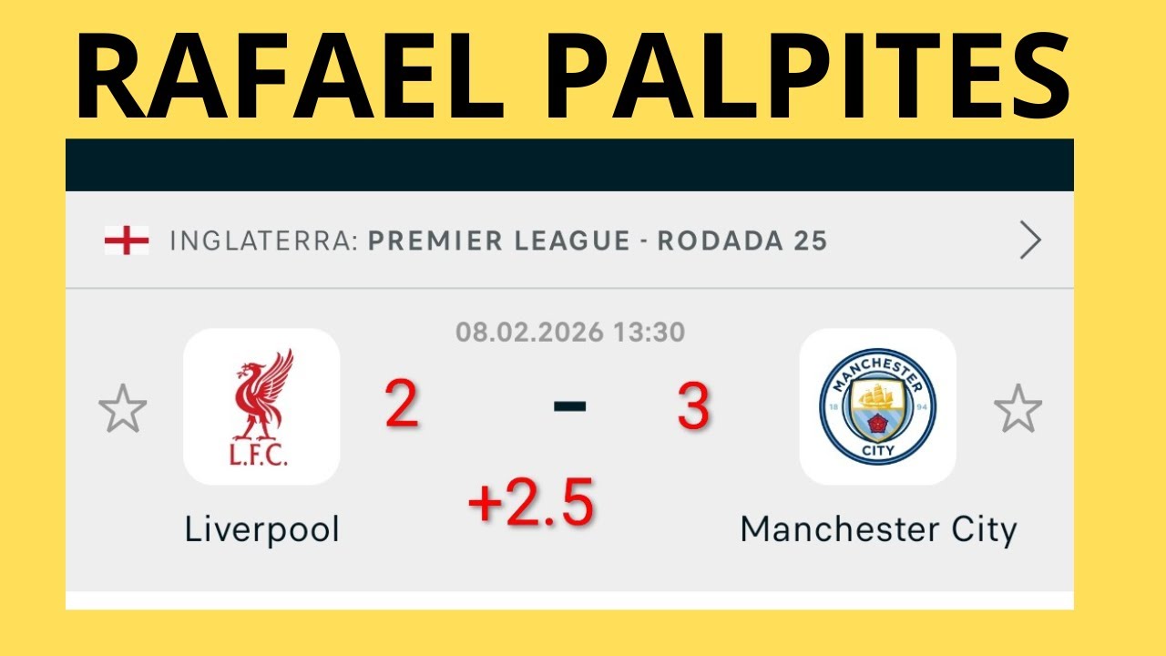 PALPITES DE FUTEBOL COM PLACAR EXATO +BILHETE PRONTO PARA ESTE DOMINGO 08/02/2026