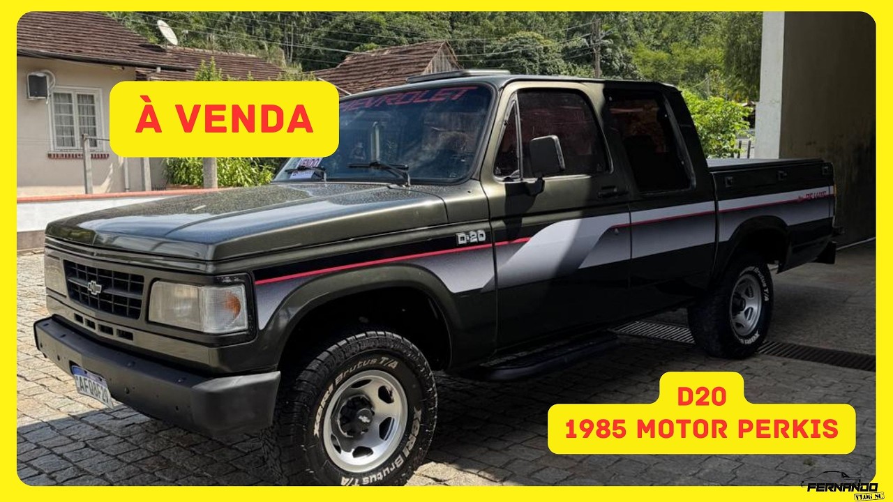 À VENDA - CHEVROLET D20 CABINE DUPLA 1985 *MOTOR PERKINS*