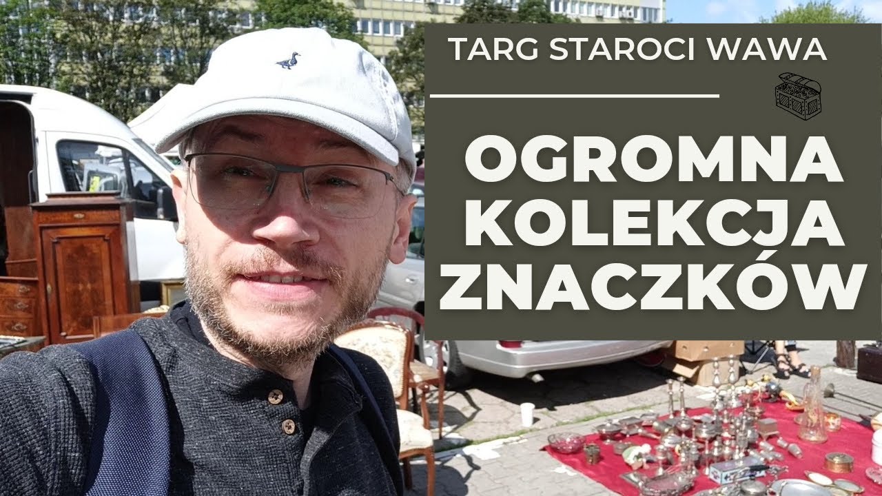Ogromna kolekcja znaczków na targu staroci w Warszawie