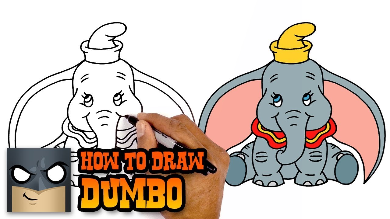 How to Draw Dumbo | Easy Step-by-Step Drawing Tutorial for Kids