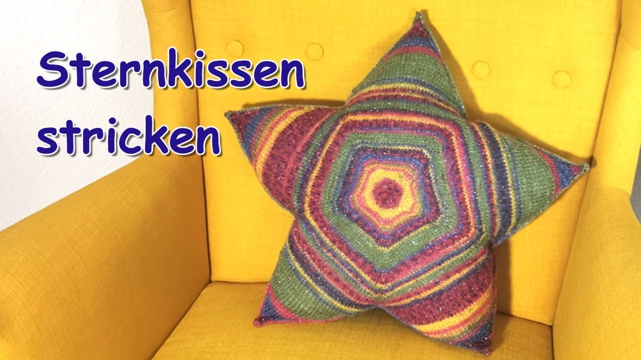 Sternkissen stricken | Sternkissen stricken aus Sockenwolle