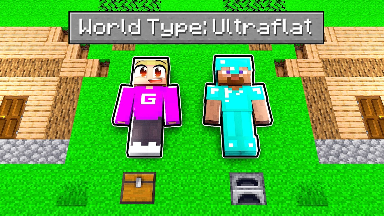 Minecraft Maar Alles Is PLAT!
