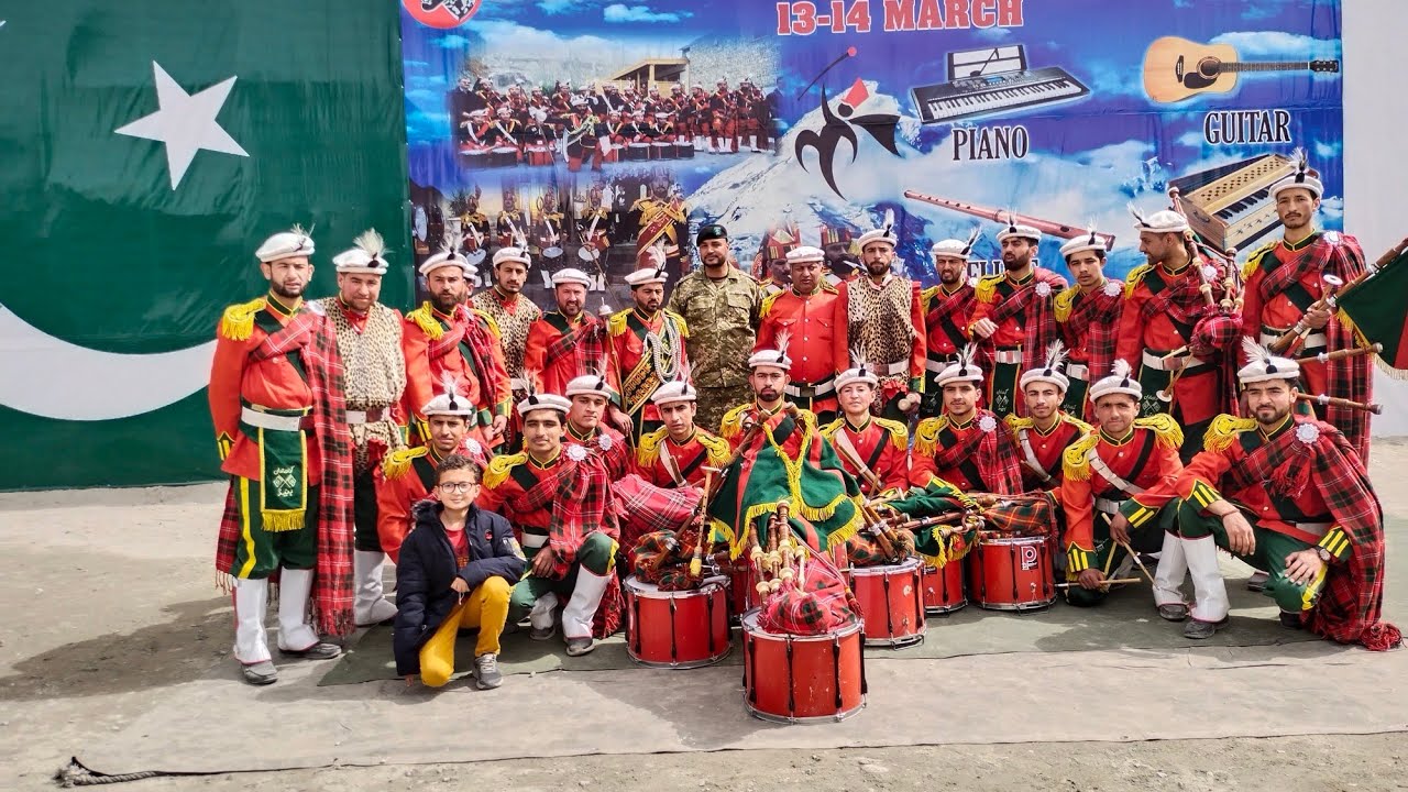 Golden jubilee pipe band Ali Abad Hunza.
