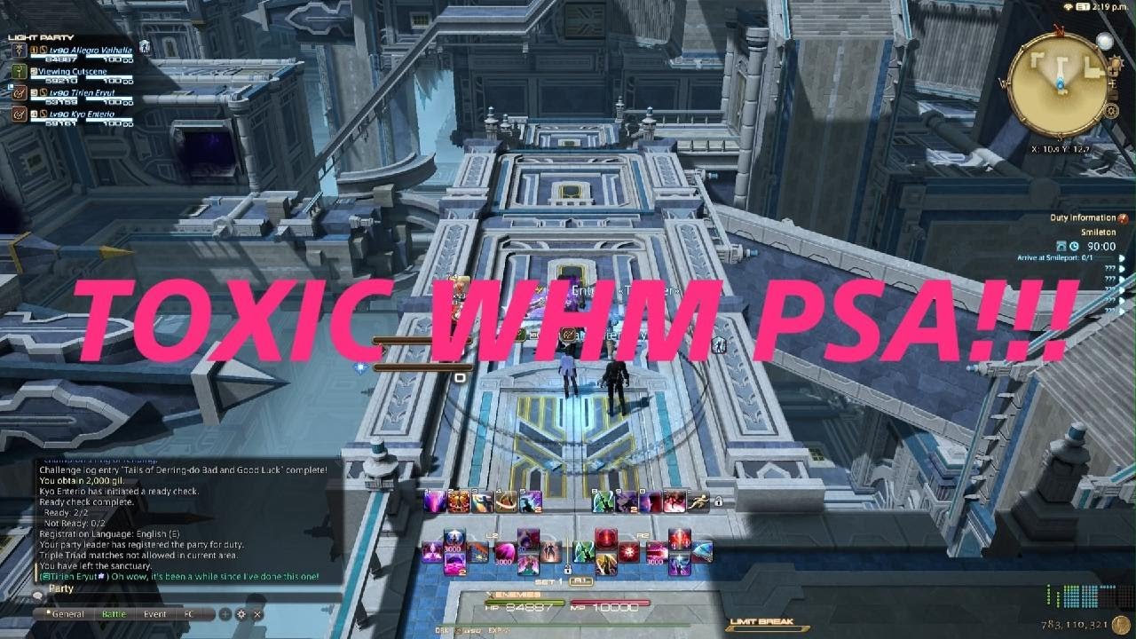 PSA! TOXIC PLAYER ALERT! -- FFXIV Healer fails to grief dungeon run that THEY queued for!!!
