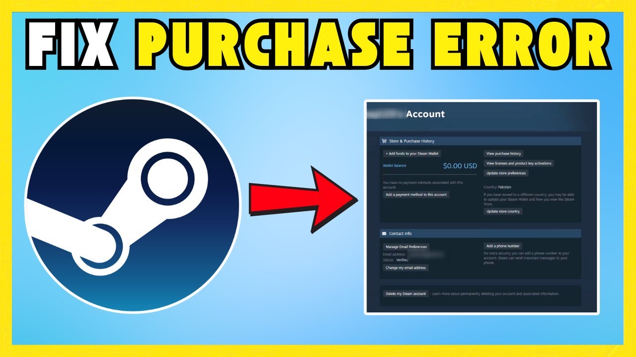 Как исправить ошибку покупки в Steam &mdash; быстро и просто!